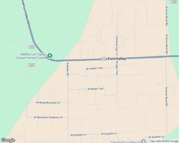 map of restaurants, bars, coffee shops, grocery stores, and more near 4811 West Laskin Trail in Flagstaff