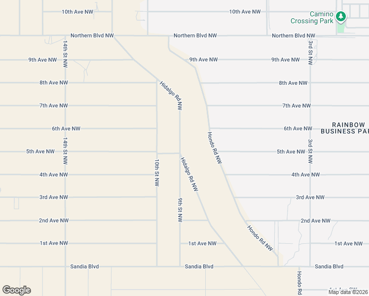 map of restaurants, bars, coffee shops, grocery stores, and more near 504 10th Avenue Northwest in Rio Rancho