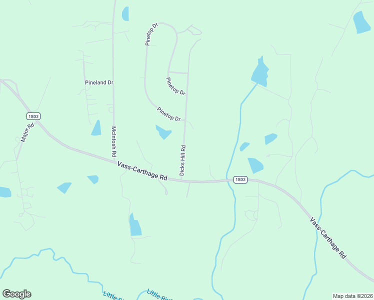 map of restaurants, bars, coffee shops, grocery stores, and more near 180 Dicks Hill Road in Carthage