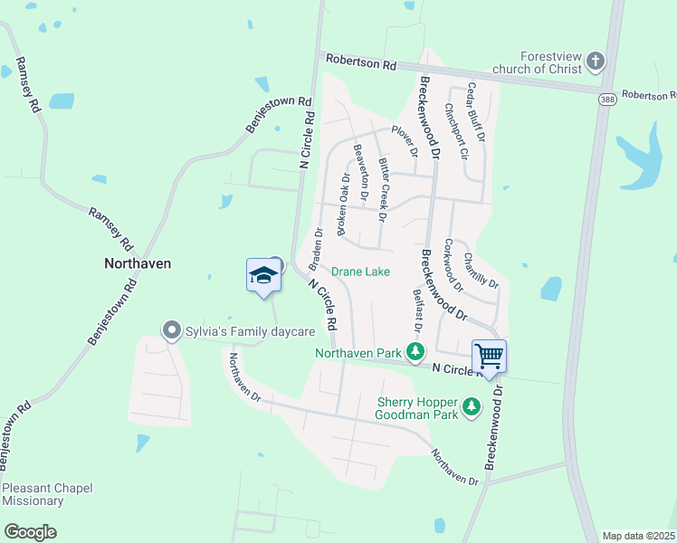 map of restaurants, bars, coffee shops, grocery stores, and more near 5140 Blacksmith Drive in Memphis