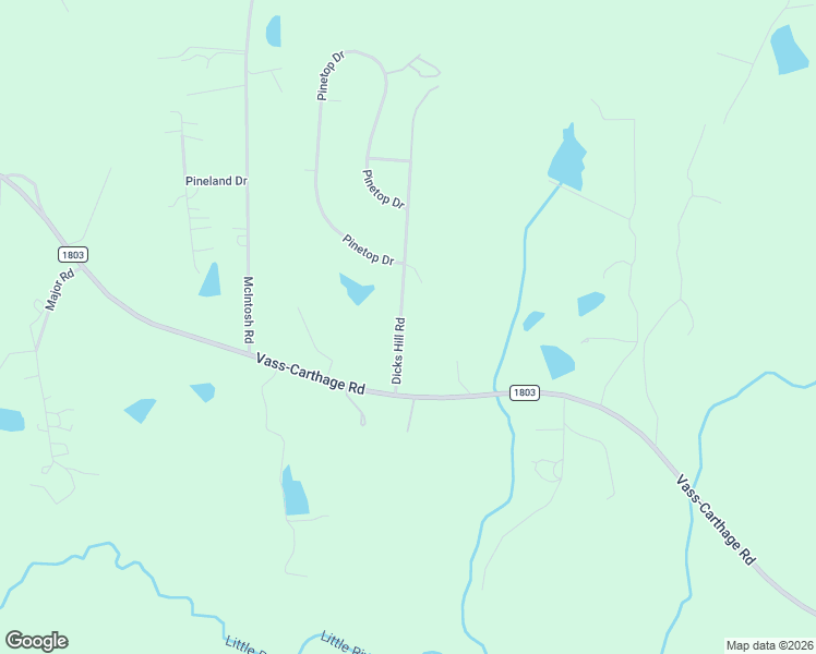 map of restaurants, bars, coffee shops, grocery stores, and more near 180 Dicks Hill Road in Carthage