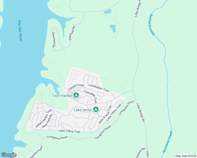 map of restaurants, bars, coffee shops, grocery stores, and more near 118 Roberts Ridge Road in Mount Gilead