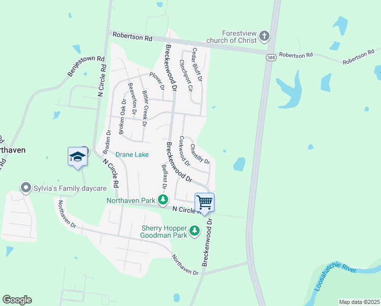 map of restaurants, bars, coffee shops, grocery stores, and more near 5169 Chantilly Drive in Memphis