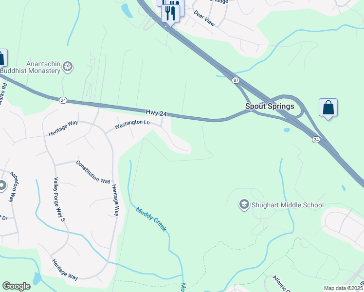map of restaurants, bars, coffee shops, grocery stores, and more near 449 Washington Lane in Cameron
