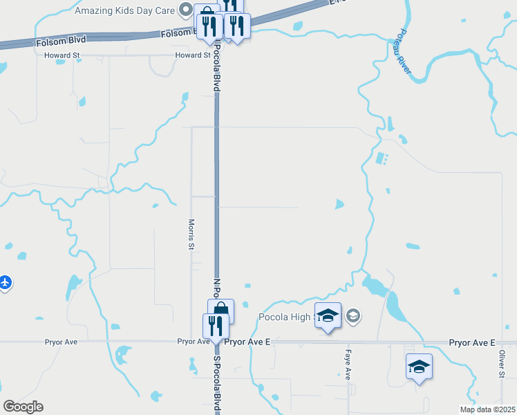 map of restaurants, bars, coffee shops, grocery stores, and more near 802 North Pocola Boulevard in Pocola