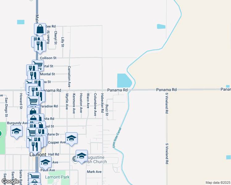 map of restaurants, bars, coffee shops, grocery stores, and more near 9008 Decoy Ct in Lamont