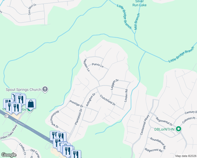 map of restaurants, bars, coffee shops, grocery stores, and more near 55 Hayden Lane in Cameron