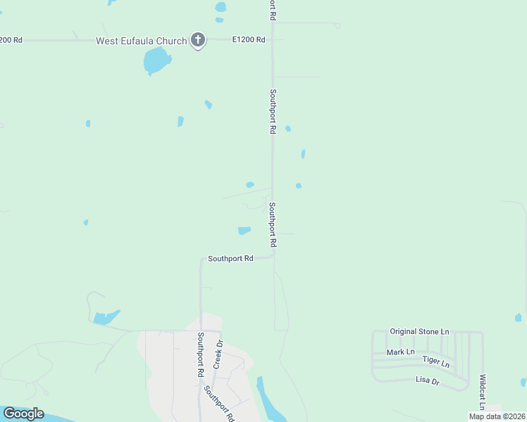 map of restaurants, bars, coffee shops, grocery stores, and more near 120546 South 4160 Road in Eufaula