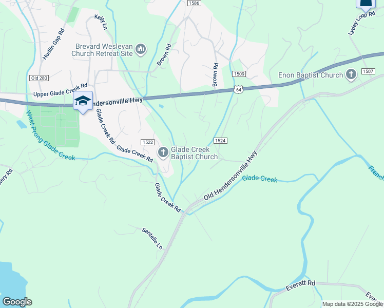 map of restaurants, bars, coffee shops, grocery stores, and more near 30 Joe Road in Pisgah Forest