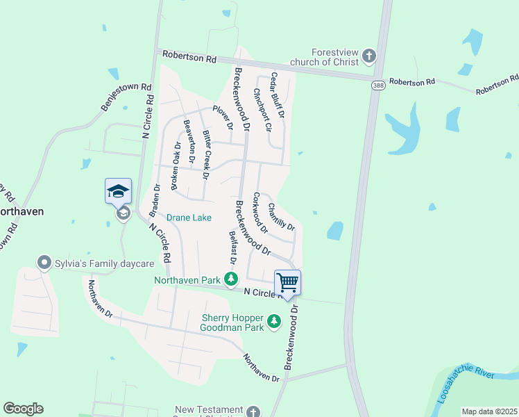 map of restaurants, bars, coffee shops, grocery stores, and more near 5168 Corkwood Drive in Memphis
