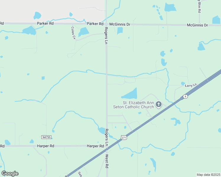map of restaurants, bars, coffee shops, grocery stores, and more near 17524 Rogers Lane in Spiro