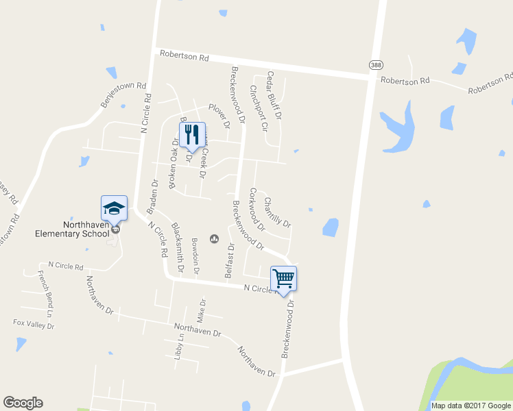 map of restaurants, bars, coffee shops, grocery stores, and more near 5169 Chantilly Drive in Memphis