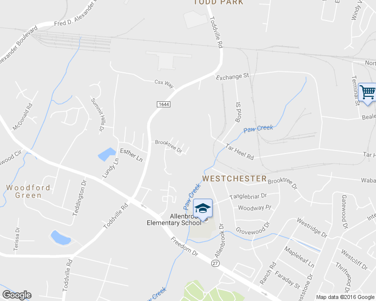 map of restaurants, bars, coffee shops, grocery stores, and more near in Charlotte