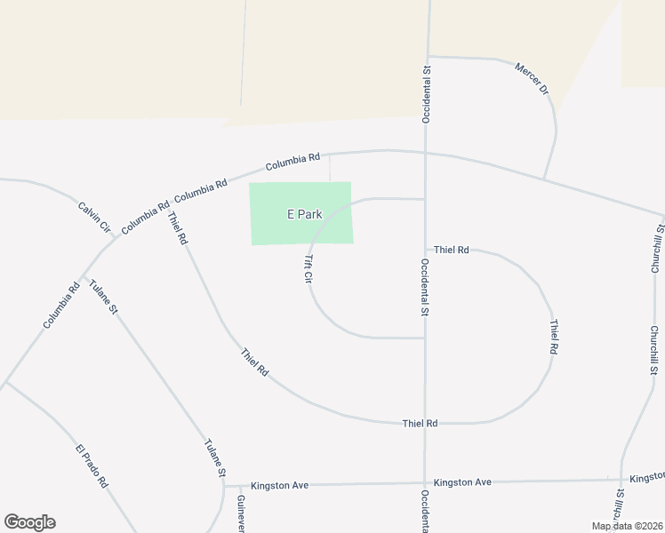 map of restaurants, bars, coffee shops, grocery stores, and more near Occidental Street in California City