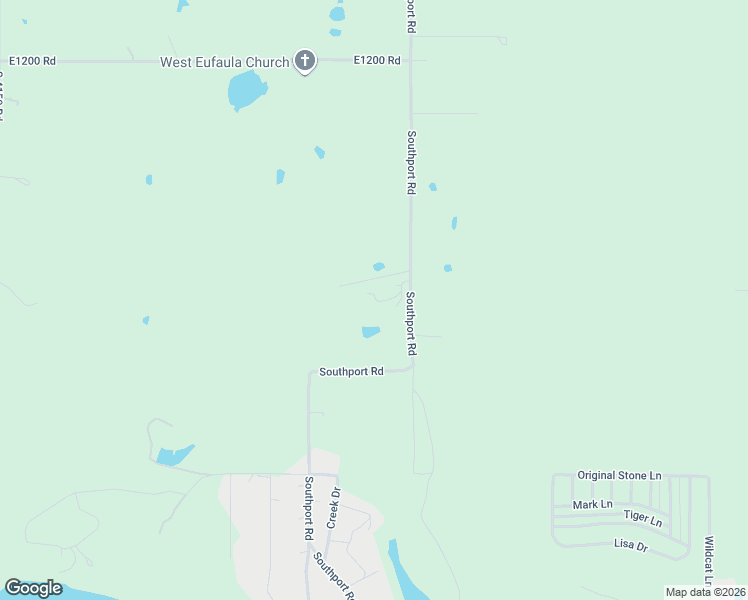 map of restaurants, bars, coffee shops, grocery stores, and more near 120546 South 4160 Road in Eufaula