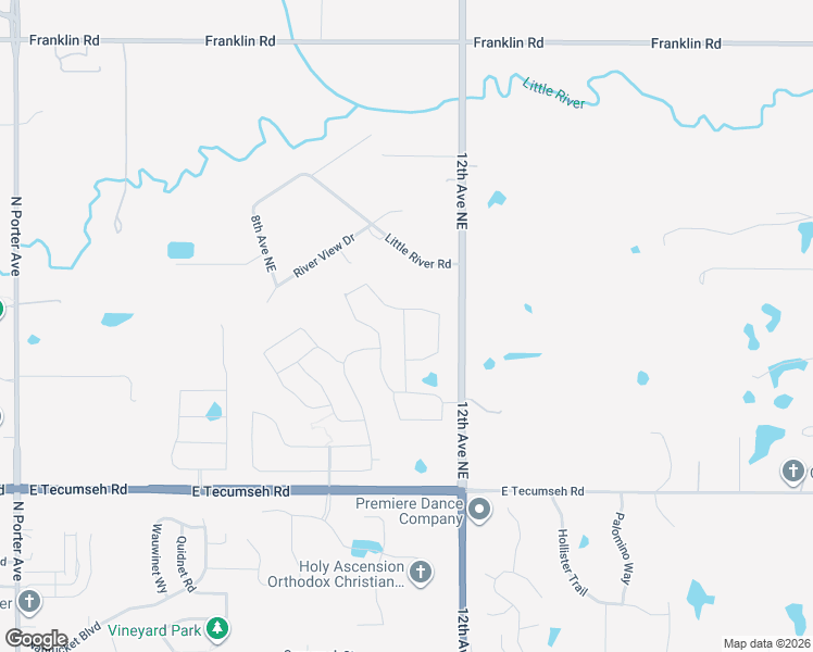 map of restaurants, bars, coffee shops, grocery stores, and more near 3779 Black Mesa Road in Norman