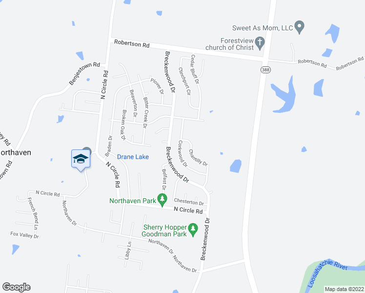 map of restaurants, bars, coffee shops, grocery stores, and more near 5180 Corkwood Drive in Memphis