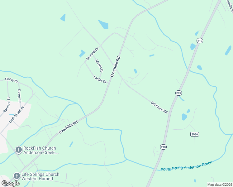 map of restaurants, bars, coffee shops, grocery stores, and more near 335 Bill Shaw Road in Spring Lake