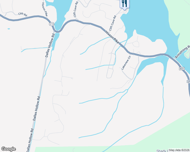 map of restaurants, bars, coffee shops, grocery stores, and more near 11173 Captains Cove Drive in Soddy-Daisy