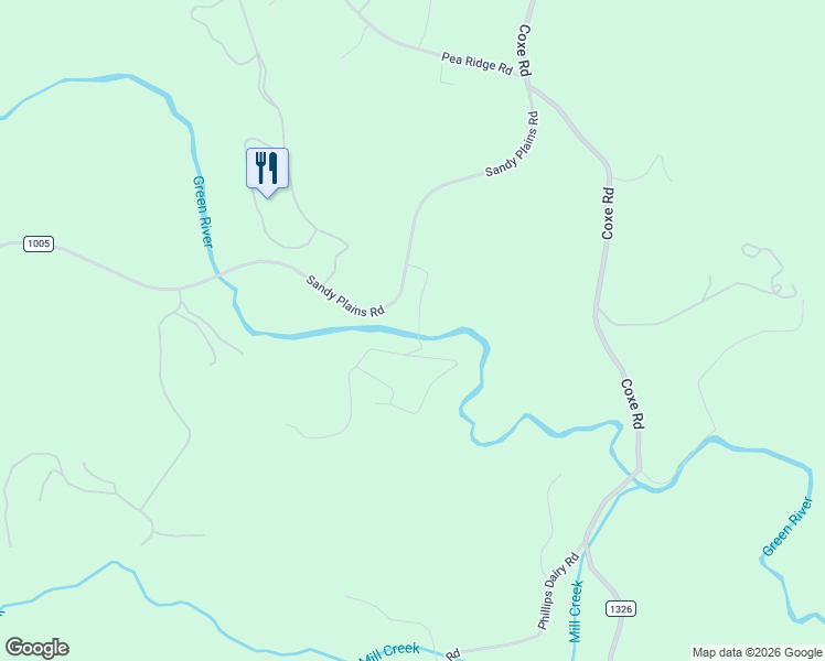 map of restaurants, bars, coffee shops, grocery stores, and more near 3772 Sandy Plains Road in Tryon