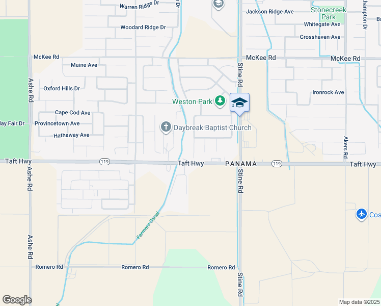 map of restaurants, bars, coffee shops, grocery stores, and more near 9611 Dusty Wheat Drive in Bakersfield