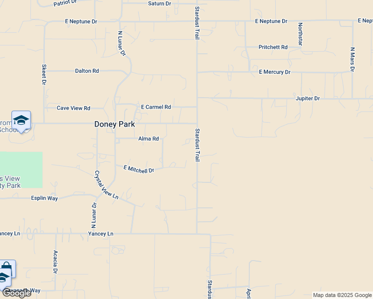 map of restaurants, bars, coffee shops, grocery stores, and more near 8960 Stardust Trail in Flagstaff