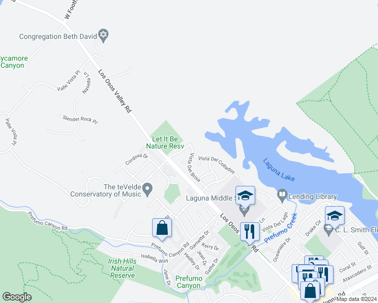 map of restaurants, bars, coffee shops, grocery stores, and more near 827 Vista Del Brisa in San Luis Obispo