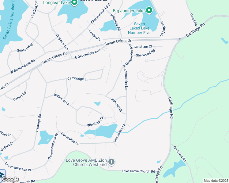 map of restaurants, bars, coffee shops, grocery stores, and more near 147 East Devonshire Avenue in Seven Lakes