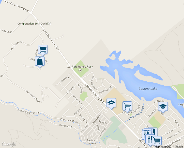 map of restaurants, bars, coffee shops, grocery stores, and more near 817 Vista Del Brisa in San Luis Obispo