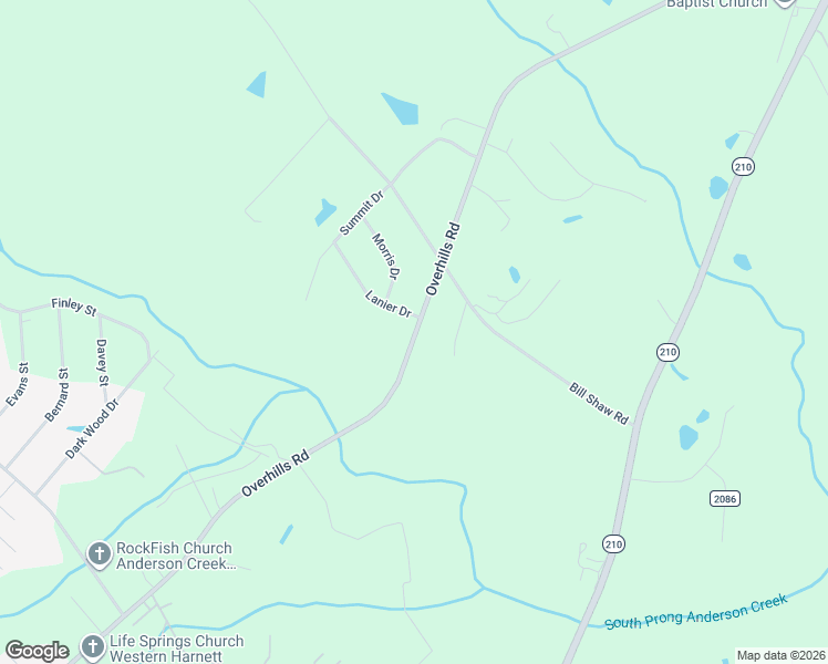 map of restaurants, bars, coffee shops, grocery stores, and more near 335 Bill Shaw Road in Spring Lake