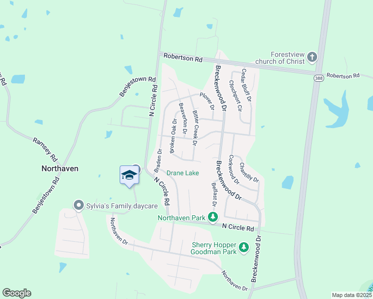 map of restaurants, bars, coffee shops, grocery stores, and more near 5204 Black Diamond Cove in Memphis