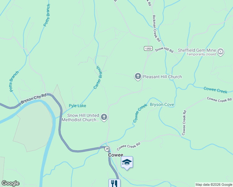 map of restaurants, bars, coffee shops, grocery stores, and more near 542-628 Snow Hill Road in Franklin