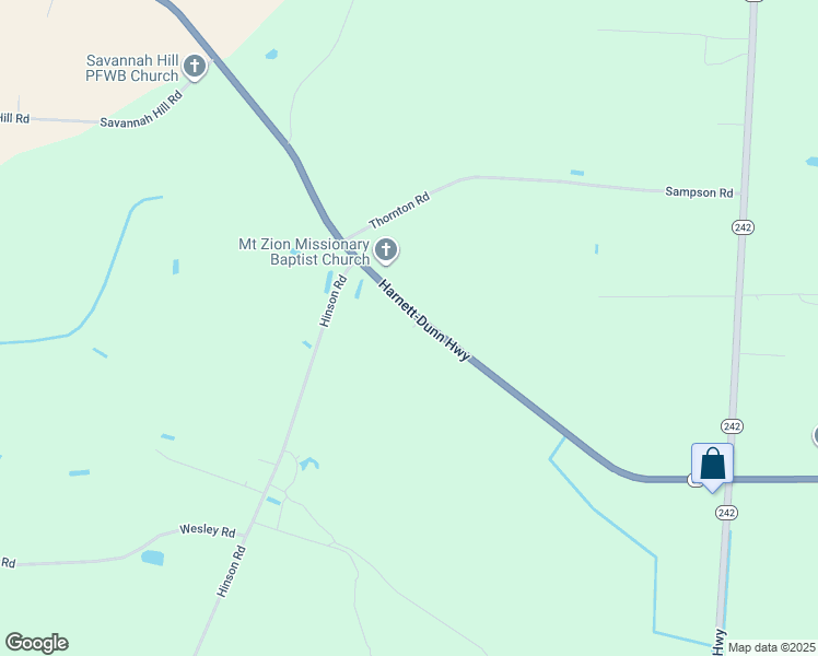 map of restaurants, bars, coffee shops, grocery stores, and more near 8907 Harnett-Dunn Highway in Dunn