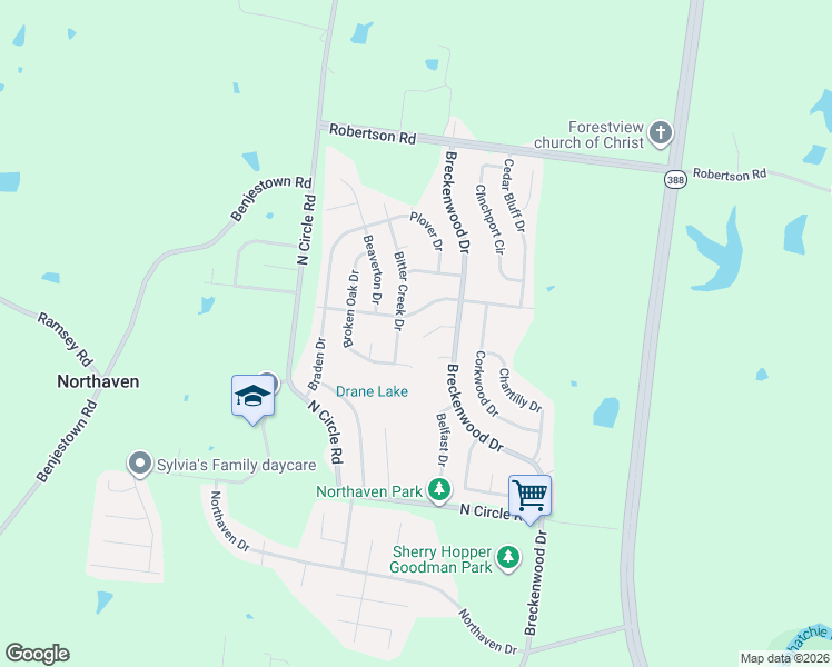 map of restaurants, bars, coffee shops, grocery stores, and more near 831 Englewood Cove in Memphis
