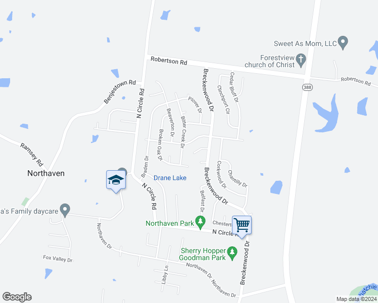 map of restaurants, bars, coffee shops, grocery stores, and more near 830 Englewood Cove in Memphis