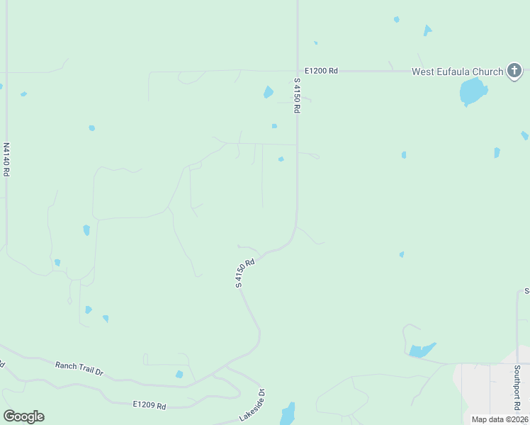 map of restaurants, bars, coffee shops, grocery stores, and more near 120442 South 4150 Road in Eufaula