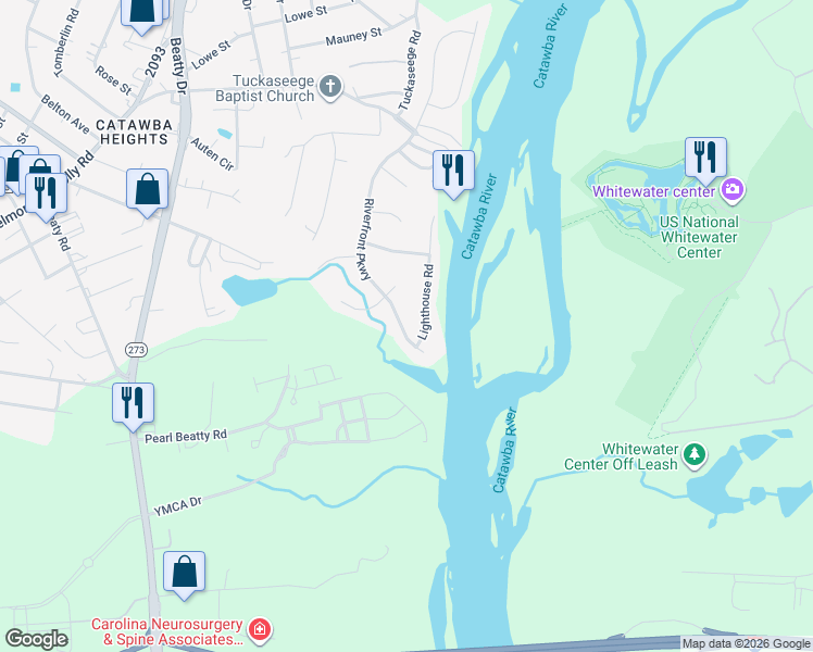 map of restaurants, bars, coffee shops, grocery stores, and more near 421 Riverfront Parkway in Mount Holly