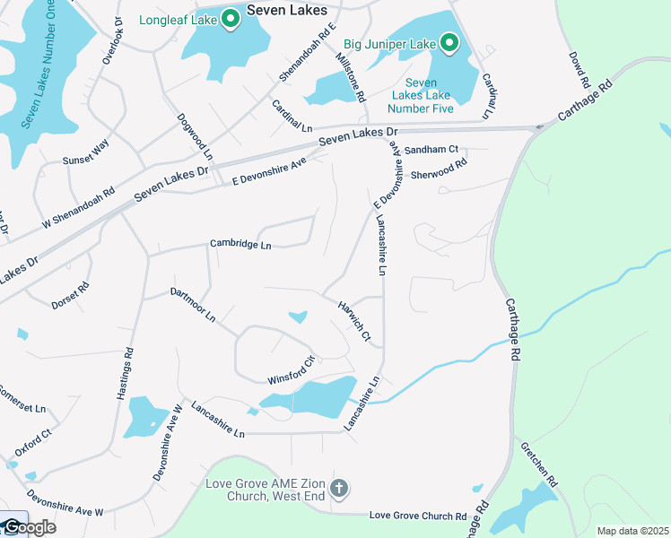 map of restaurants, bars, coffee shops, grocery stores, and more near 150 East Devonshire Avenue in Seven Lakes