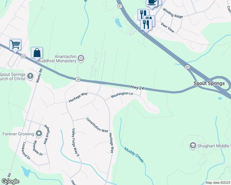 map of restaurants, bars, coffee shops, grocery stores, and more near 16 Lincoln Lane in Cameron