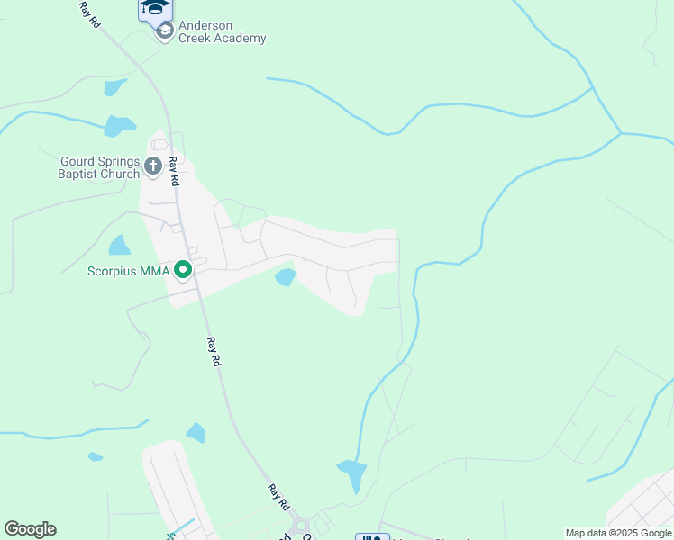 map of restaurants, bars, coffee shops, grocery stores, and more near 563 Falls Creek Drive in Spring Lake