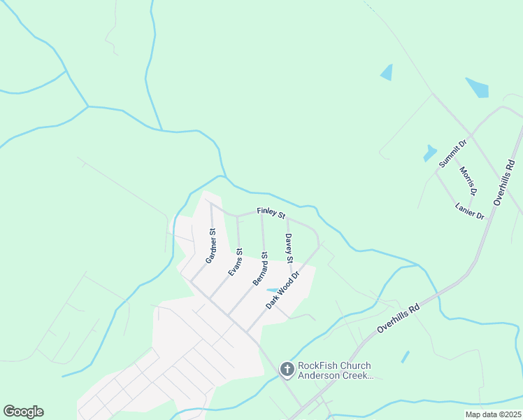 map of restaurants, bars, coffee shops, grocery stores, and more near Finley Street in Harnett County