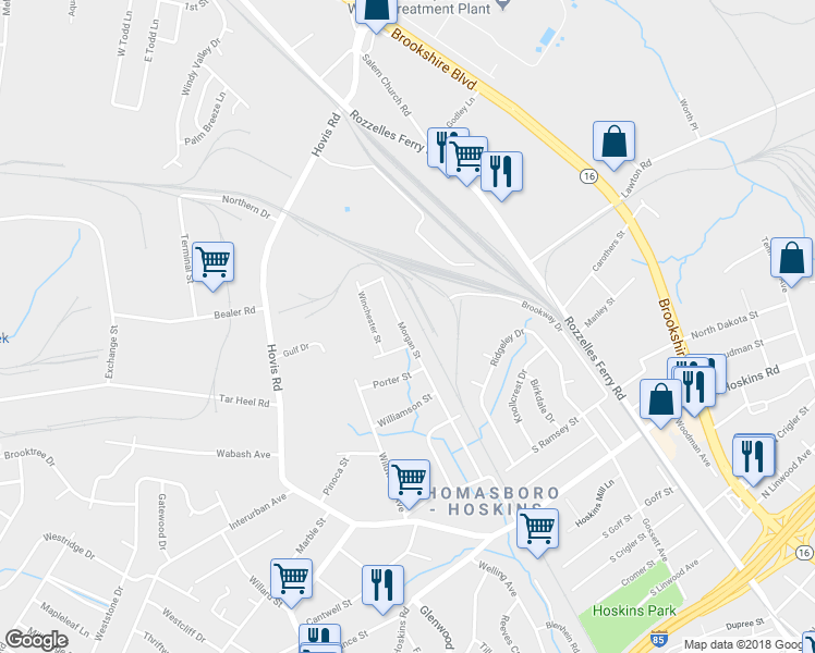 map of restaurants, bars, coffee shops, grocery stores, and more near 4924 Morgan Street in Charlotte