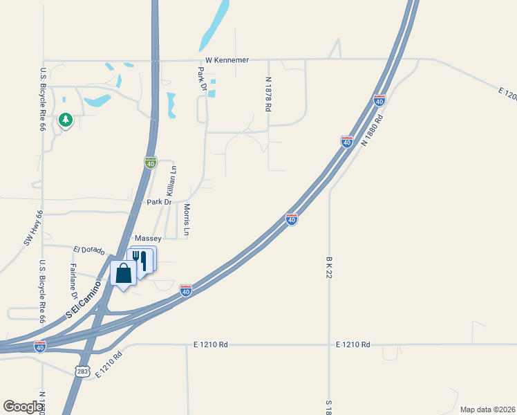 map of restaurants, bars, coffee shops, grocery stores, and more near in Sayre