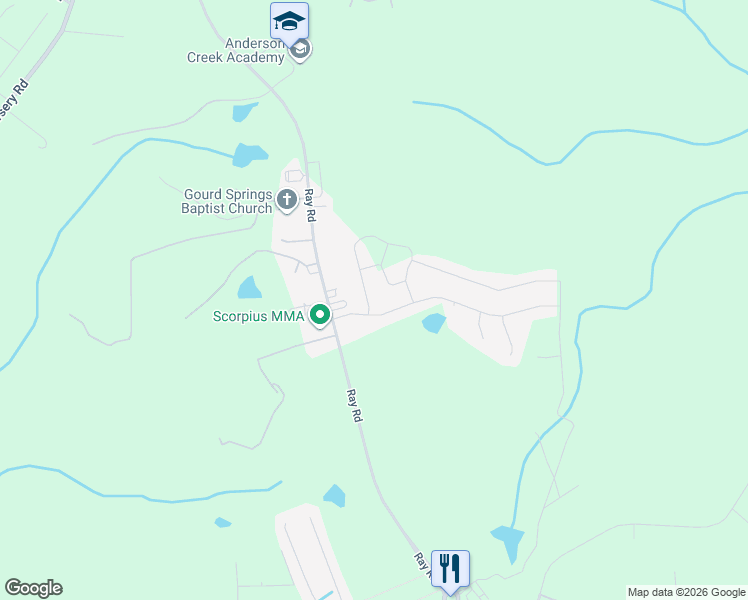 map of restaurants, bars, coffee shops, grocery stores, and more near 44 Timber Skip Drive in Spring Lake