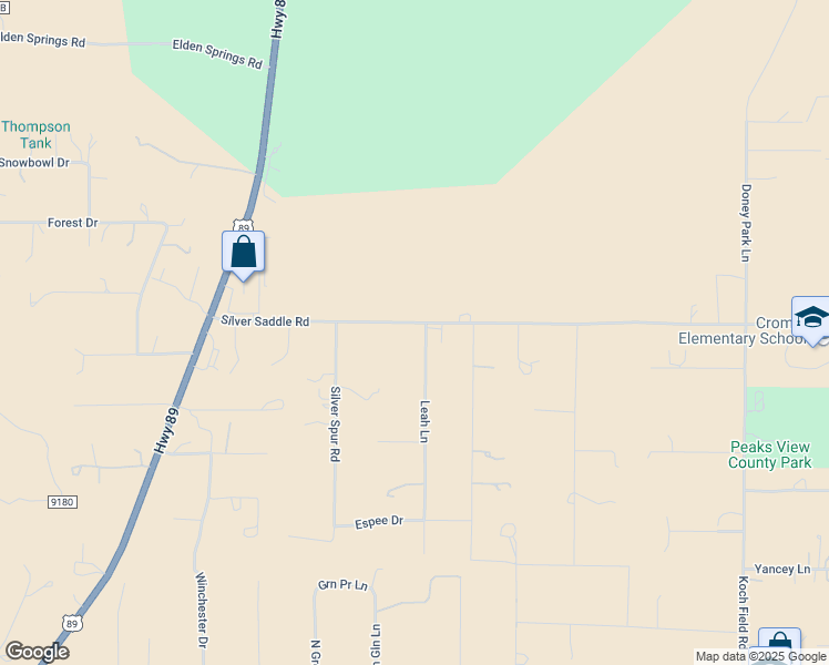 map of restaurants, bars, coffee shops, grocery stores, and more near 6270 Silver Saddle Road in Flagstaff
