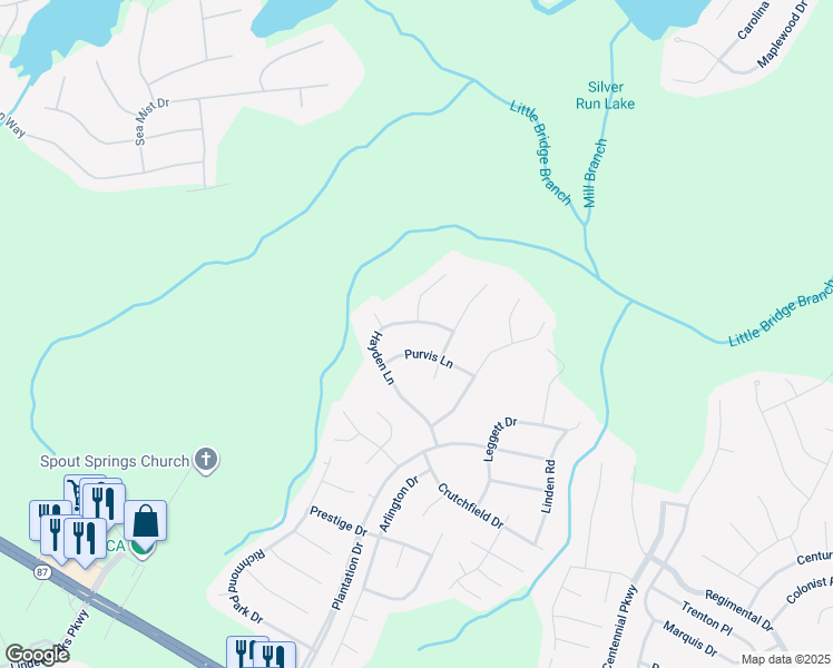 map of restaurants, bars, coffee shops, grocery stores, and more near 380 Hayden Lane in Cameron