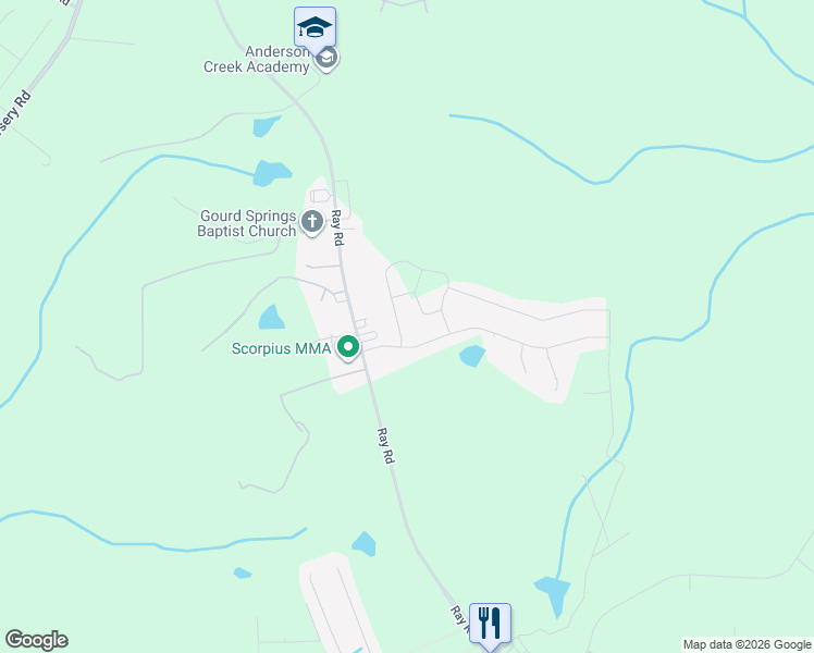 map of restaurants, bars, coffee shops, grocery stores, and more near 44 Timber Skip Drive in Spring Lake