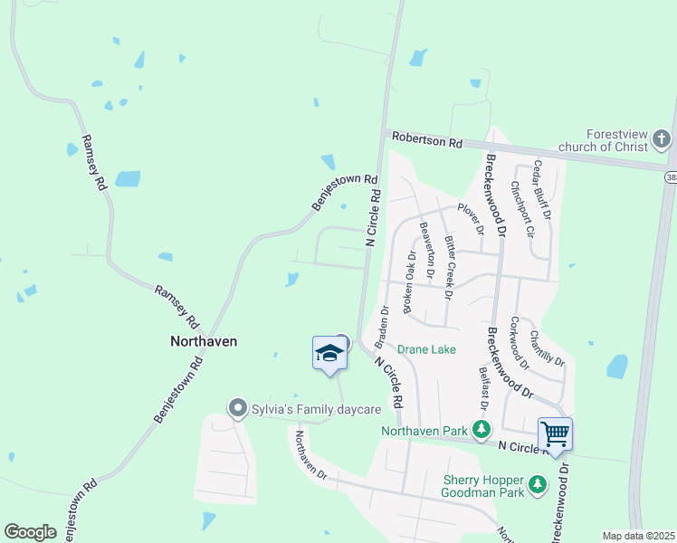 map of restaurants, bars, coffee shops, grocery stores, and more near 655 McWhirter Avenue in Memphis