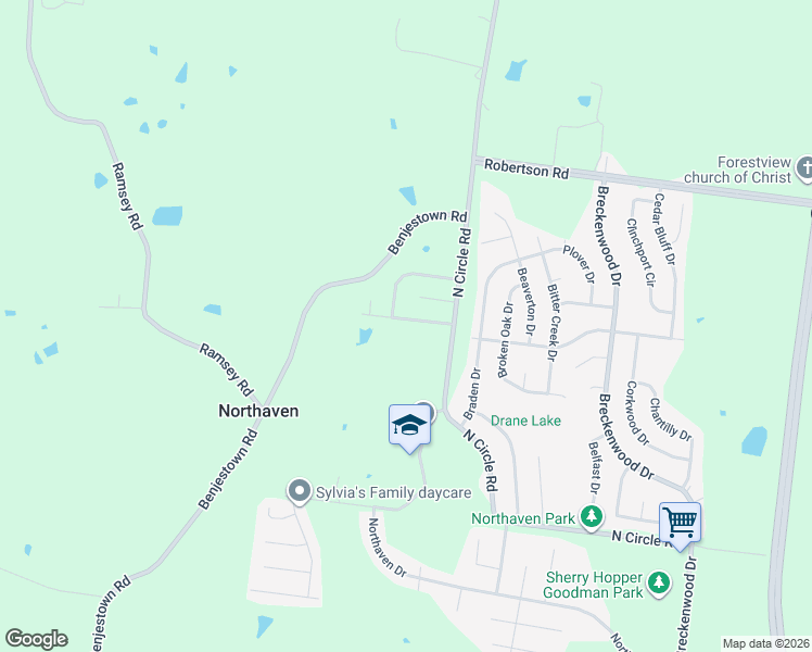 map of restaurants, bars, coffee shops, grocery stores, and more near 655 McWhirter Avenue in Memphis