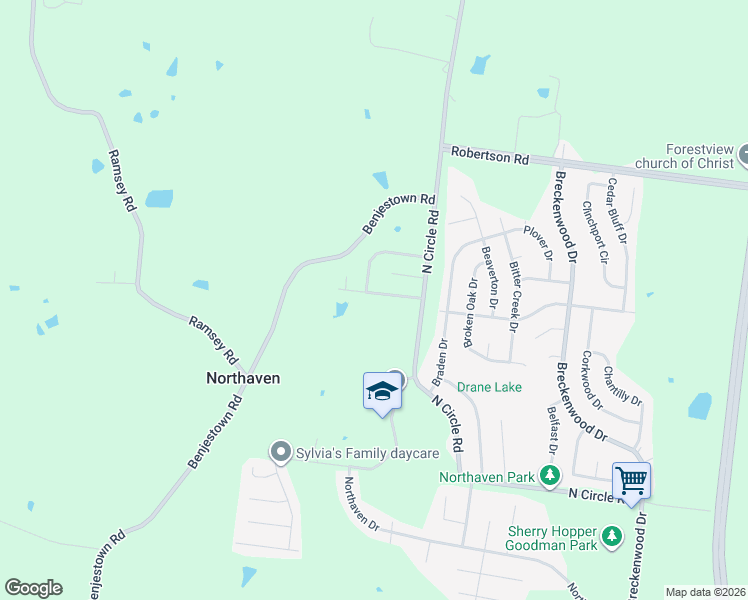 map of restaurants, bars, coffee shops, grocery stores, and more near 627 McWhirter Avenue in Memphis